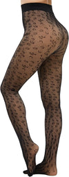 Women's Faux Sheer Fleece-Lined Thermal Tights