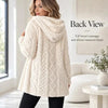 Women's Fuzzy Sherpa Hooded Cardigan, Soft Plush Fleece Open Front Coat