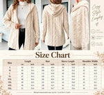 Women's Fuzzy Sherpa Hooded Cardigan, Soft Plush Fleece Open Front Coat