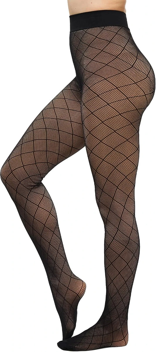 Women's Faux Sheer Fleece-Lined Thermal Tights