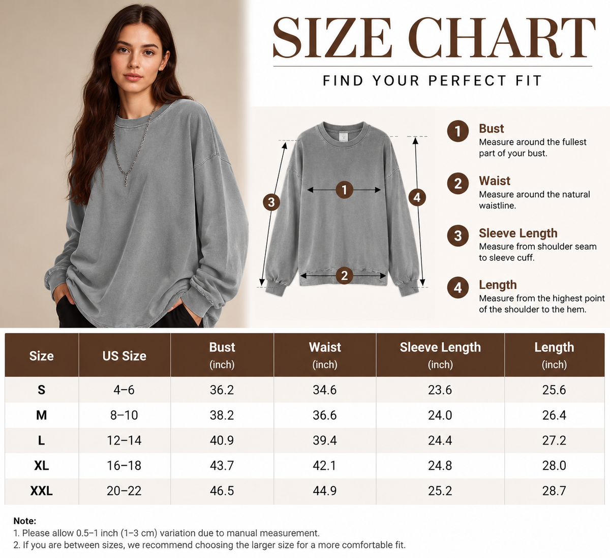Unisex Oversized Casual Sweatshirt