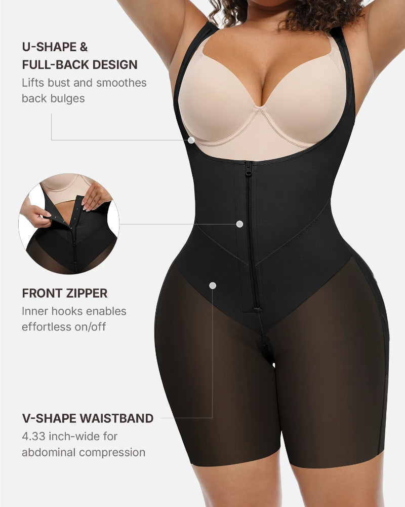Uskkaa U-Shaped Tummy Control Butt Lift Shaper Bodysuit