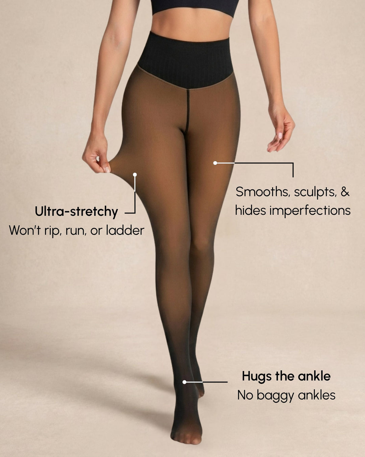 Women's Fleece-Lined Leggings – Warm, Stretchy & Comfortable