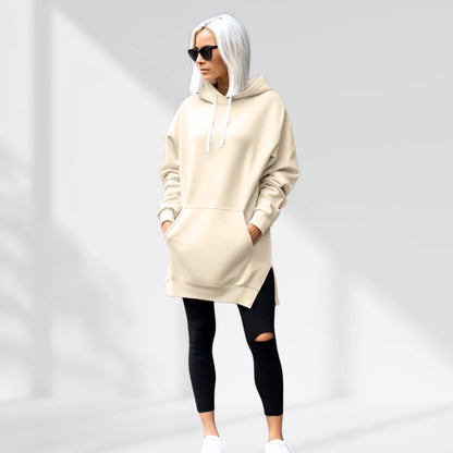 Women's Long Hoodie Dress – Casual & Cozy Winter Wear