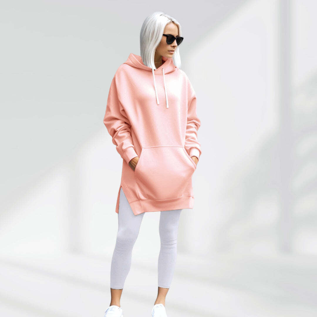 Women's Long Hoodie Dress – Casual & Cozy Winter Wear