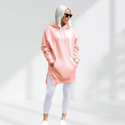Women's Long Hoodie Dress – Casual & Cozy Winter Wear