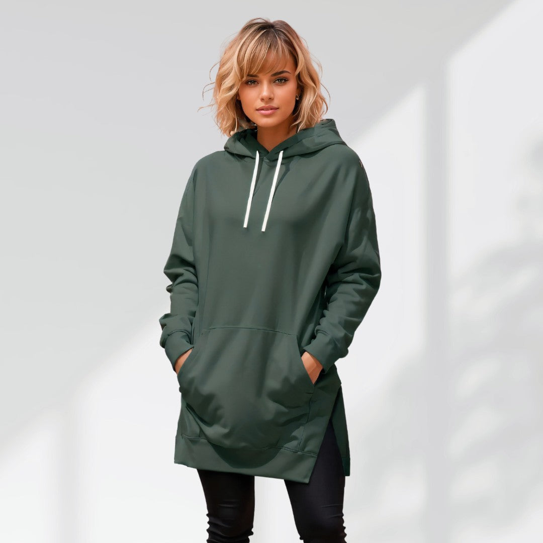 Women's Long Hoodie Dress – Casual & Cozy Winter Wear