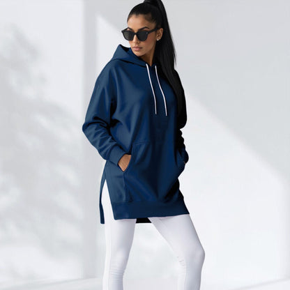 Women's Long Hoodie Dress – Casual & Cozy Winter Wear