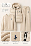 Women's 3-Piece Cashmere Knit Sweater Set – Hooded Puffer Vest & Wide-Leg Pants
