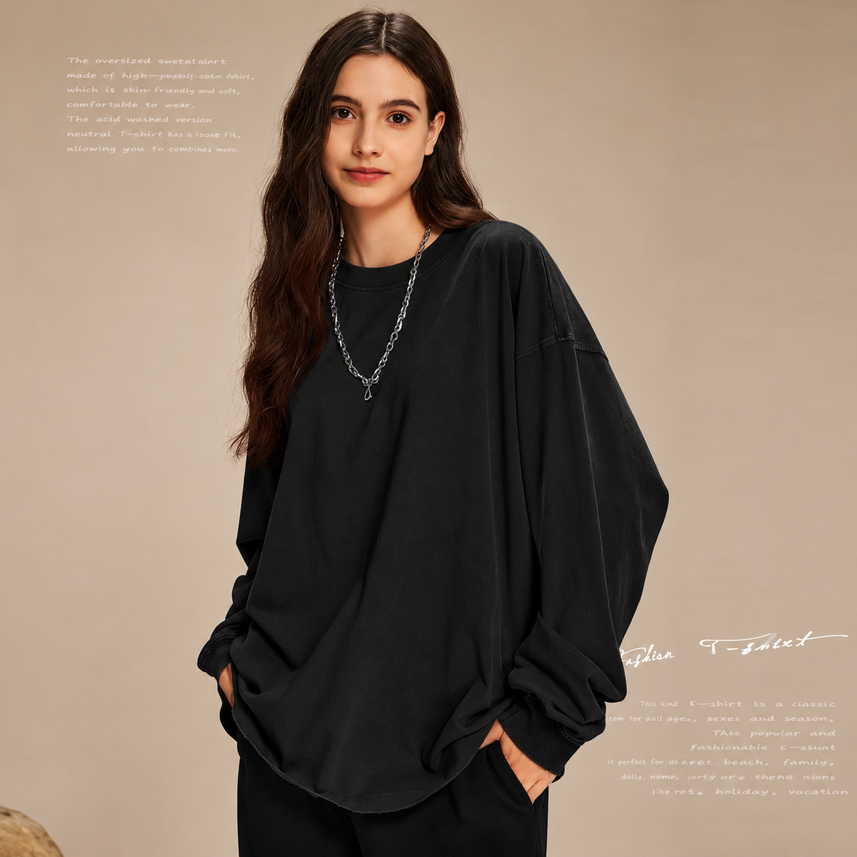 Unisex Oversized Casual Sweatshirt