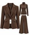 Women's Italian Fine Wool 3-Piece Tailored Suit Set