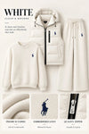 Women's 3-Piece Cashmere Knit Sweater Set – Hooded Puffer Vest & Wide-Leg Pants