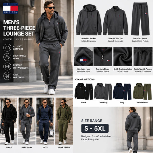 Tommy Hilfiger Men's 3-Piece Lounge Set – Special Offer $89