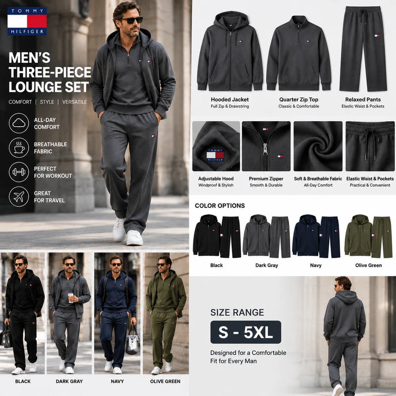 Tommy Hilfiger Men's 3-Piece Lounge Set – Special Offer $89