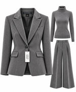 Women's Italian Fine Wool 3-Piece Tailored Suit Set