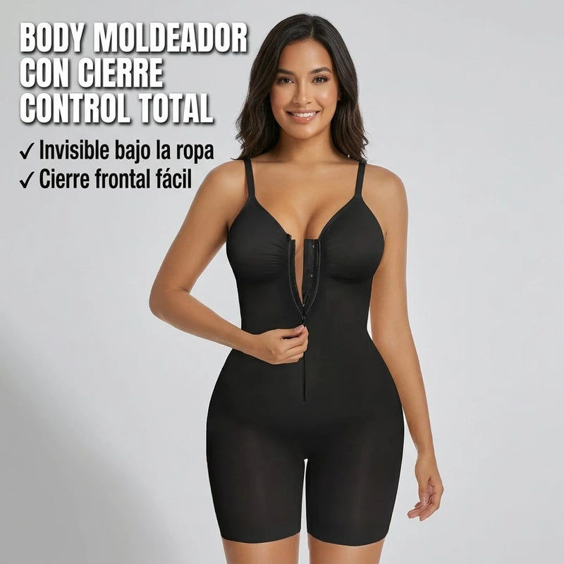 SculptFit™ Zip-Up Shaping Bodysuit – 360° Tummy Control & Waist Sculpting