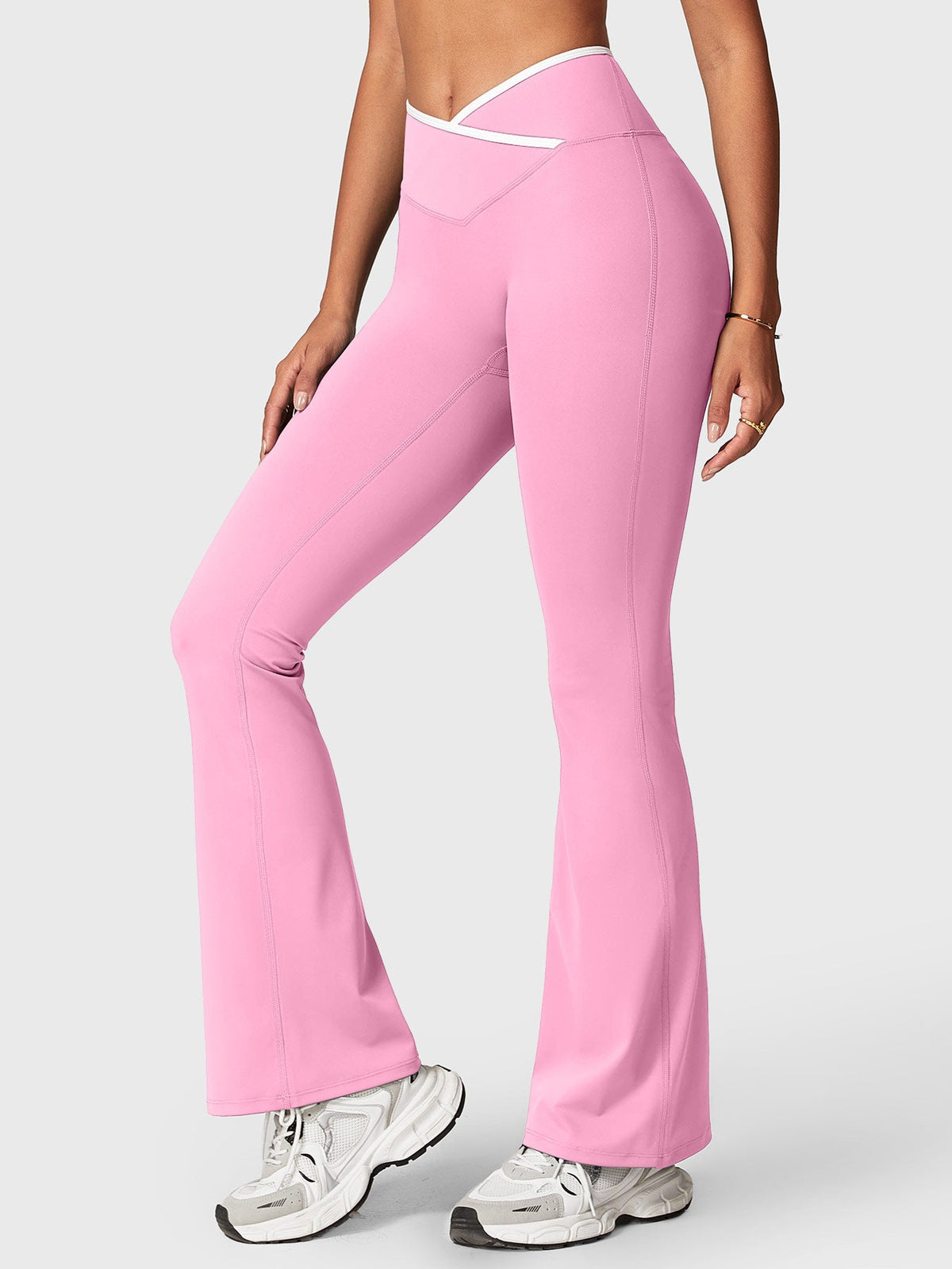 VYRA CoreFlex Contrast-Trim Flare Leggings
