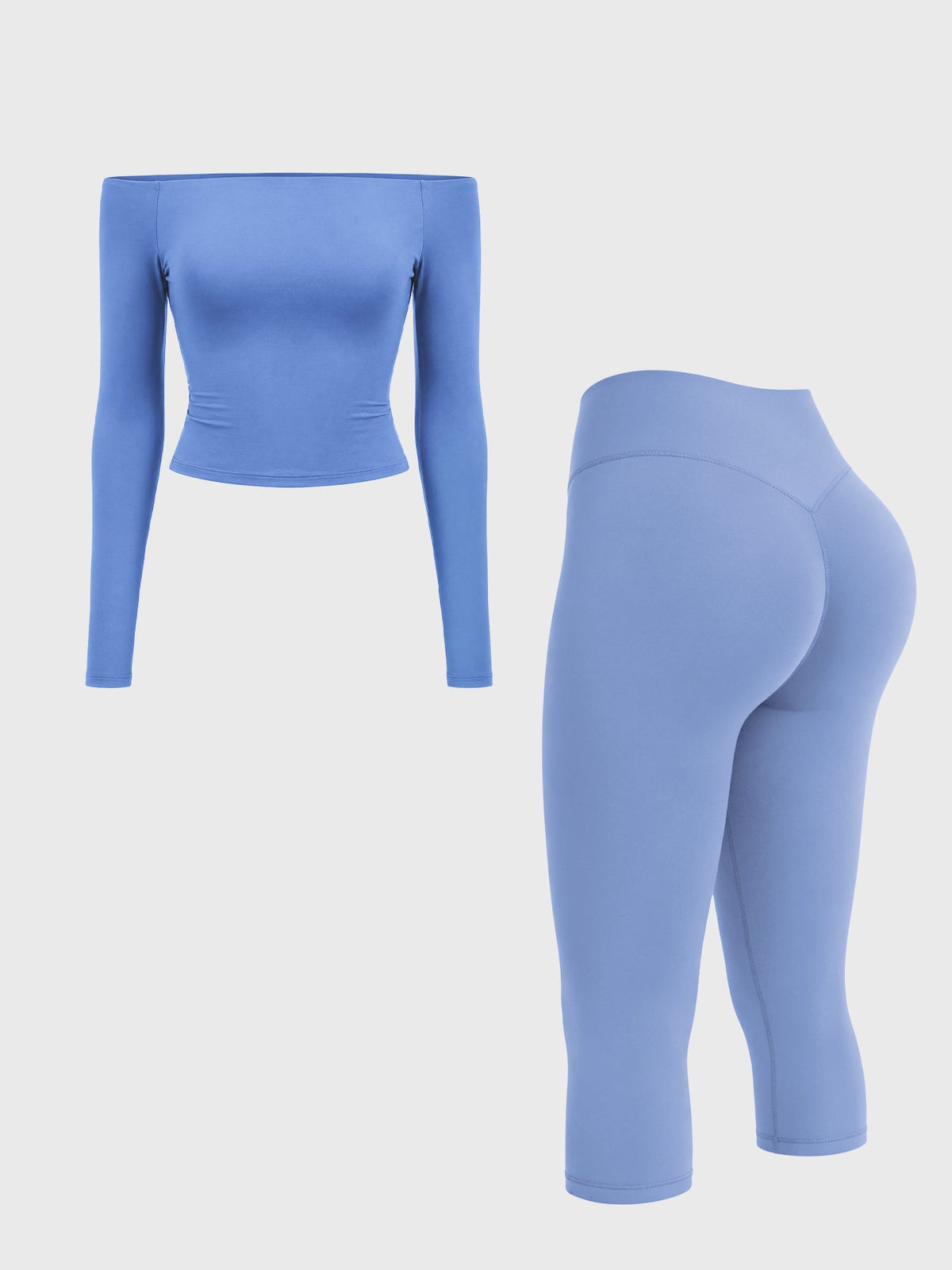 VYRA Ease Y2K Off-Shoulder Capri Set
